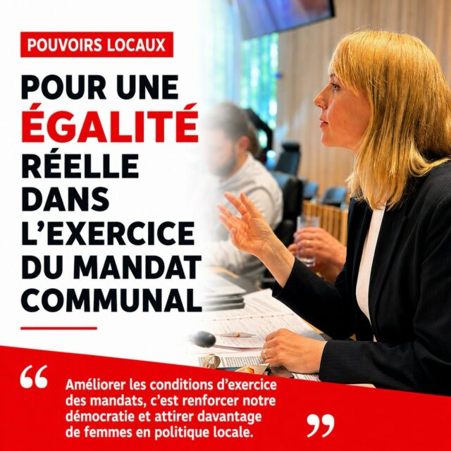 🗞️ Faire avancer l’égalité, concrètement, dans nos communes.

Ce weekend, lavenir.net est revenu dans ses colonnes nationales sur les deux propositions de décret que je porterai à la rentrée au Parlement wallon pour renforcer l’égalité au niveau local.

Parce qu’aujourd’hui encore, de nombreux obstacles compliquent l’exercice des mandats locaux, en particulier pour les femmes, les parents et les aidants.

👉 Mieux planifier les réunions pour faciliter la conciliation entre vie politique, vie professionnelle et vie familiale.

👉 Permettre, dans certaines situations comme une grossesse, une naissance, une adoption ou une période d’aidance, la participation à distance aux réunions.

👉 Renforcer la prévention du sexisme, du harcèlement et des comportements intimidants dans les institutions locales.

👉 Intégrer pleinement la dimension de genre dans les politiques communales, de l’aménagement de l’espace public à la sécurité, en passant par l’accessibilité.

L’égalité ne doit pas être un principe abstrait : elle doit se traduire dans l’organisation de nos institutions et dans le quotidien de chacune et chacun.

Je continuerai à défendre des mesures concrètes pour des communes plus inclusives, plus représentatives et plus justes.

#Égalité #PouvoirsLocaux #Wallonie #ÉgalitéFemmesHommes #DémocratieLocale