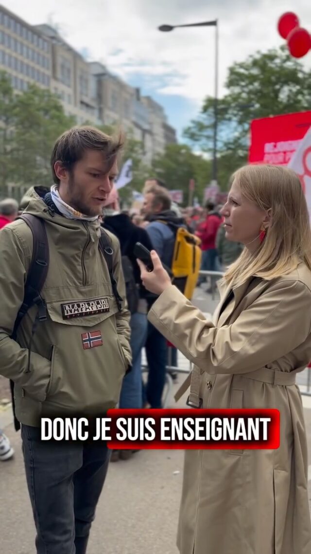 🎙️ Parole à Naïm, jeune enseignant, présent ce mardi à la manifestation à Bruxelles. 

➡️ Aller sur le terrain des manifestations, c’est aussi rencontrer des gens avec leurs réalités et leur vécu, et surtout être à leur écoute. 

Merci à Naïm ainsi qu’à ses collègues pour l’échange.

#Mobilisation #Terrain #Ecoute